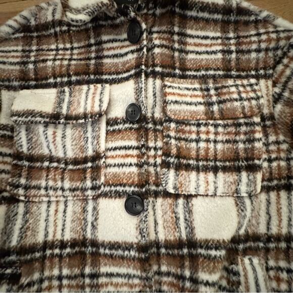 Timing brown white plaid heavy coat size small S
 b16 - Picture 4 of 5